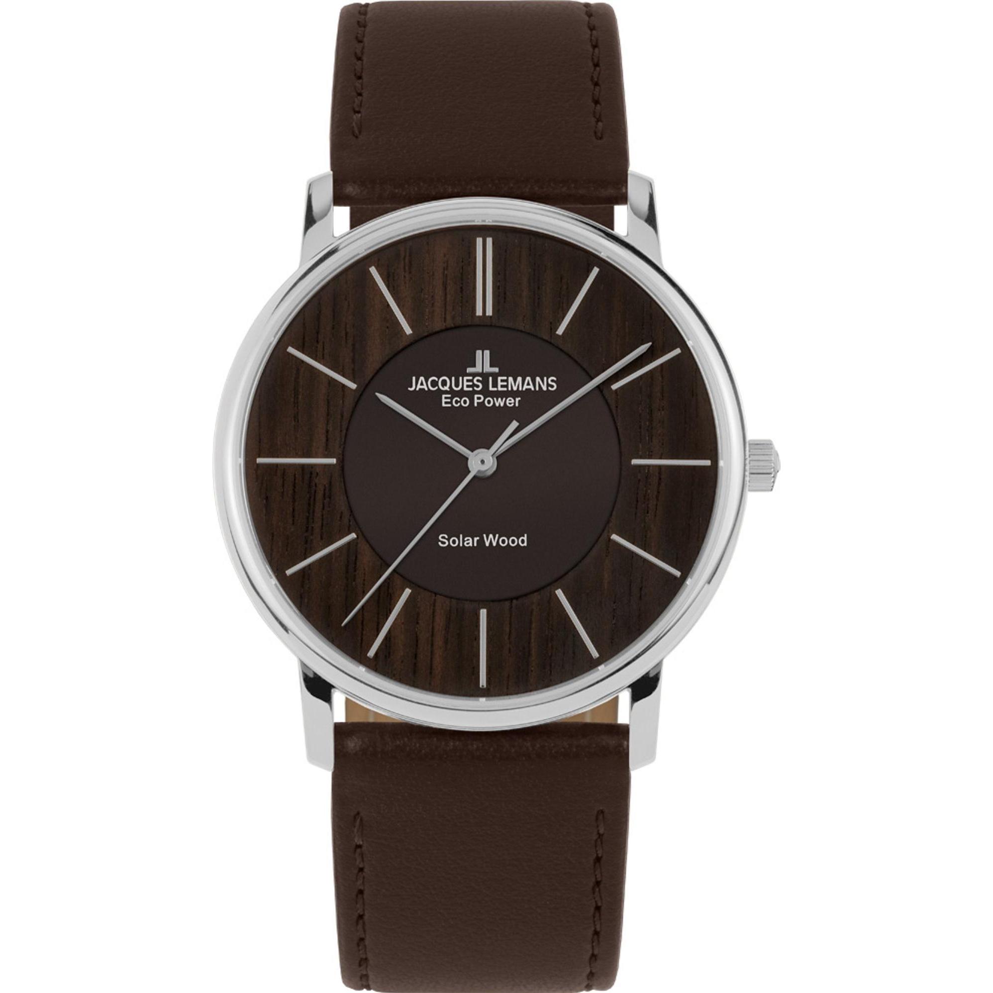 Jacques Lemans, Armbanduhr, Herrenuhr Classic, Silber, (Analoguhr, 40 mm)