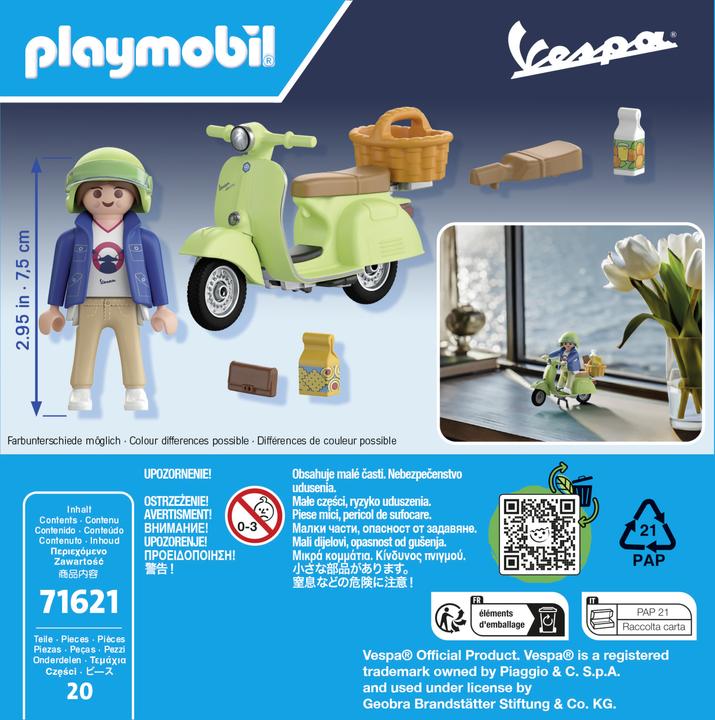 Actual product image Playmobil 1969 Vespa 150 Sprint Veloce (71621, Playmobil City Life)