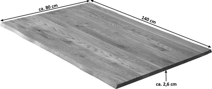 Actual product image SAM SESSA Baumkante massiv Wildeiche (140 x 80 cm)