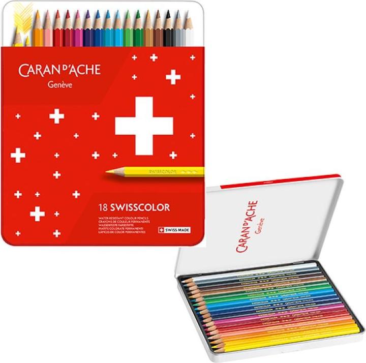 Image du produit Caran d'Ache Crayons de couleur Swisscolor (Multicolore, 18 x)