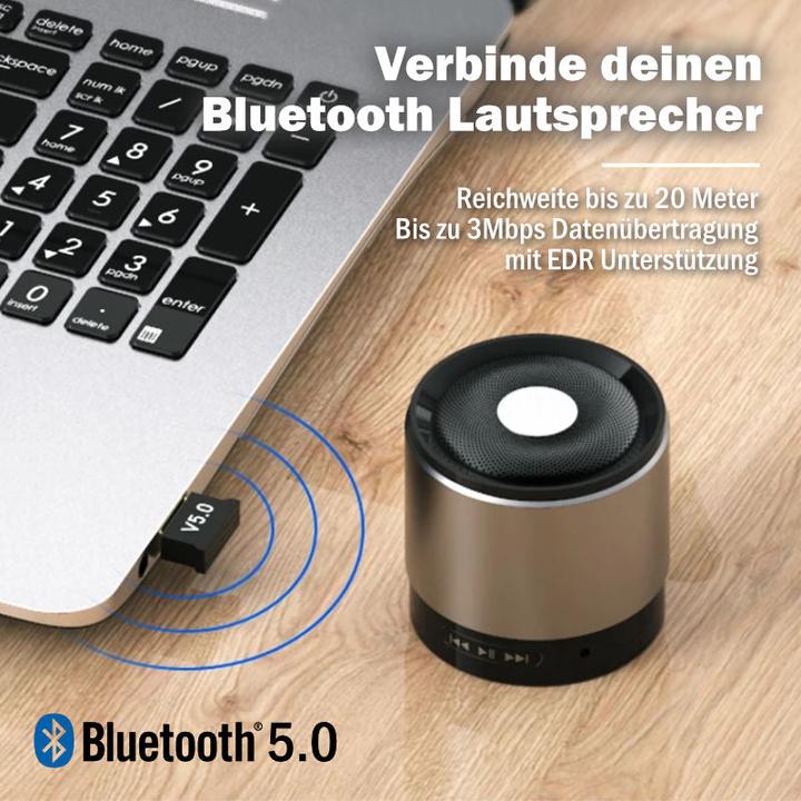 Image du produit Hermex Adaptateur Bluetooth 5.0 Dongle (Emetteur & Récepteur)