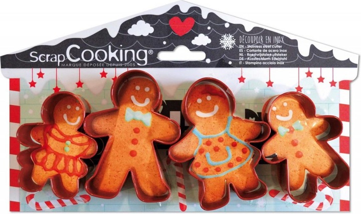 Actual product image ScrapCooking 4 cookie cutters - gingerbread family