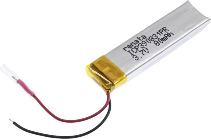 Produktbild Renata ICP390831PR Spezial-Akku Prismatisch Kabel LiPo 3.7 V 85 mAh (3.70 V, 85 mAh)