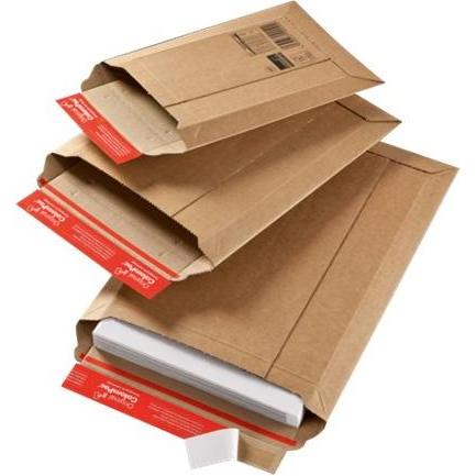 Colompac, Versandtasche + Luftpolstertasche, Kartoncouverts braun 42x57cm aus Wellkarton, variable (50 x)