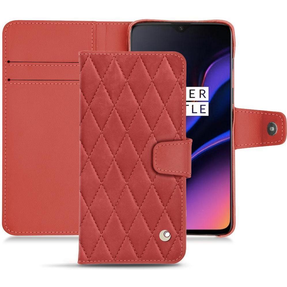 Thumbnail - Noreve Lederschutzhülle Wallet (OnePlus 6T), Smartphone Hülle, Rot