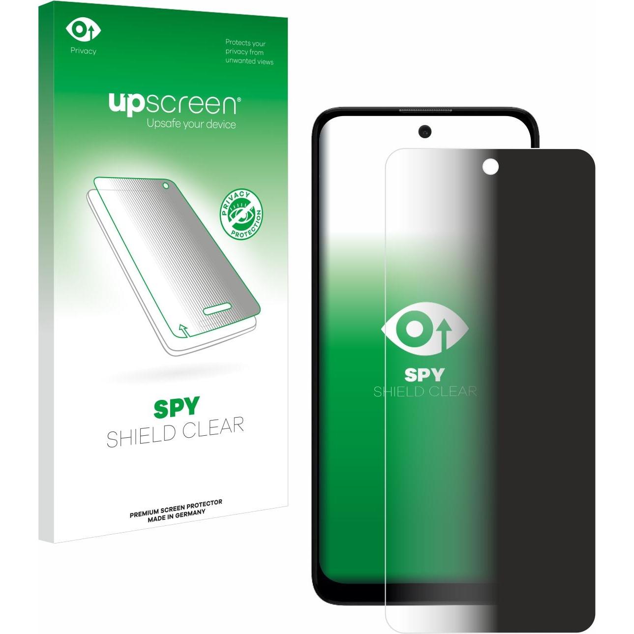 upscreen Spy Shield Blickschutzfolie (1 Stück, Motorola Moto E30), Smartphone Schutzfolie, Blau
