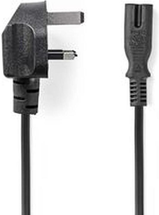 Produktbild Nedis UK Stromkabel | UK Stecker | IEC-320-C7 | 5.00 m | Ja | 2x 0.75 mm² | Kupfer | Rund | Vernicke (5 m)