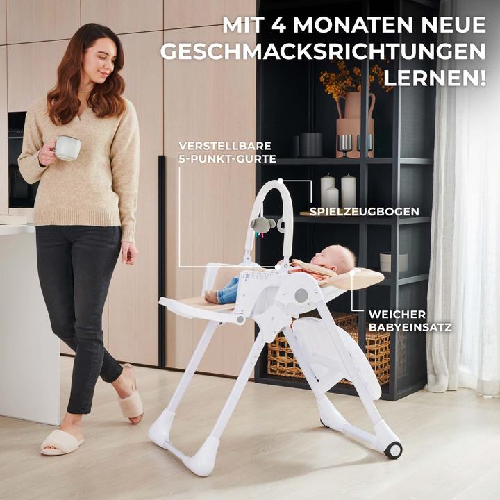 Image du produit KinderKraft chaise haute TUMMIE BEIGE (Chaise haute)