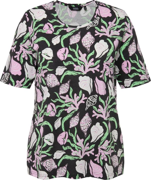 Image du produit Ulla Popken T-shirt à motif marin, coupe Classic et col rond, manches courtes (46, 48)