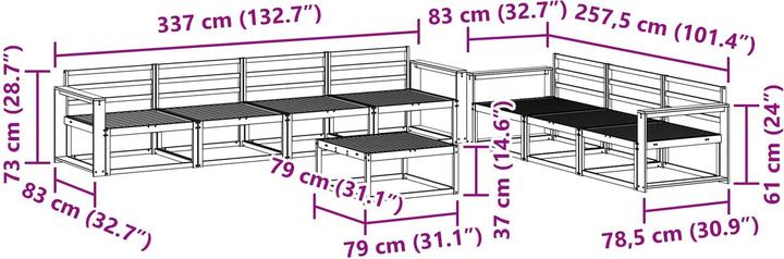 Produktbild vidaXL Outdoor-Sofa