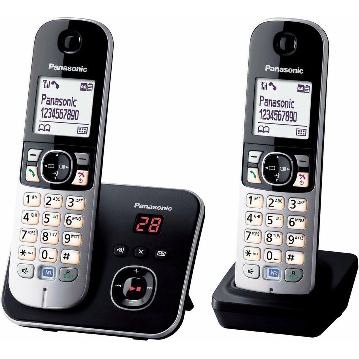 Panasonic TELEPHONE DECT DUO Noir, Telefon, Grau