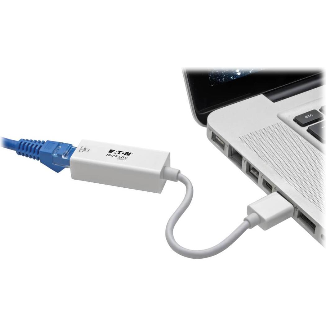 Thumbnail - Eaton USB 3.0 to Gigabit Ethernet NIC Network Adapter 10/100/1000Mbps White (USB, RJ45 Gigabit Ethernet (1x)), Netzwerka...