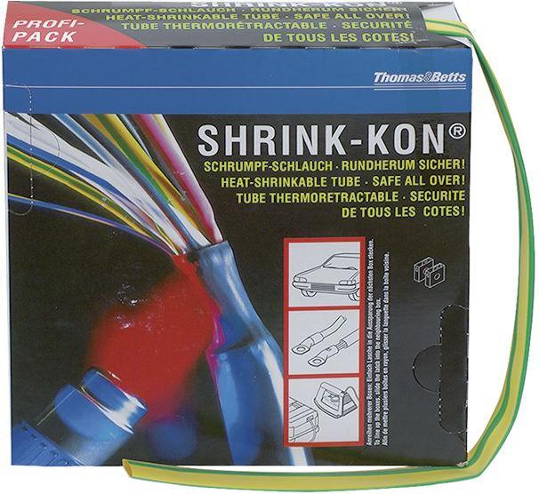 Actual product image ABB Heat shrink tubing 3:1, 8... 25.4mm, Green/Yellow, Polyolefin, 3.3m (1x)