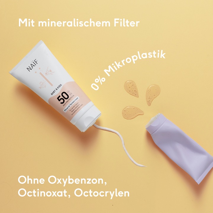 Immagine prodotto Naïf Crema solare per bambini e neonati SPF50 (Crema solare, SPF 50, 30 ml, 1 g)
