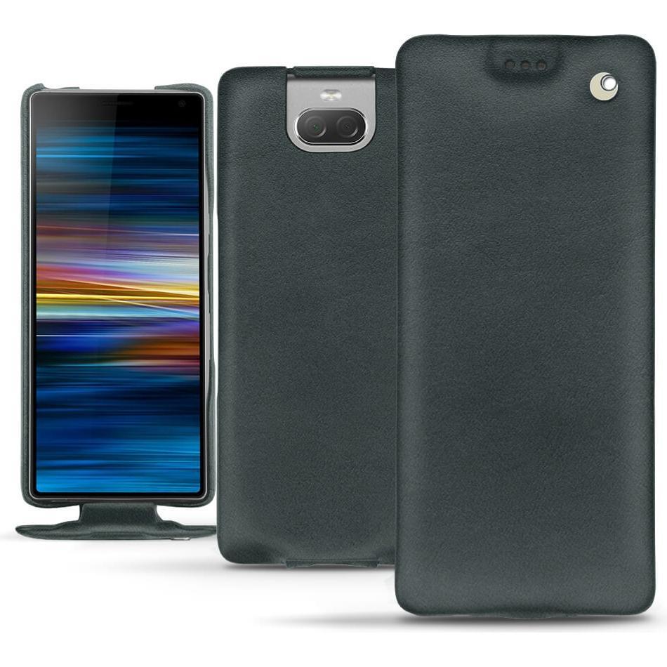 Noreve Lederschutzhülle vertikal (Sony Xperia 10 Plus), Smartphone Hülle, Blau