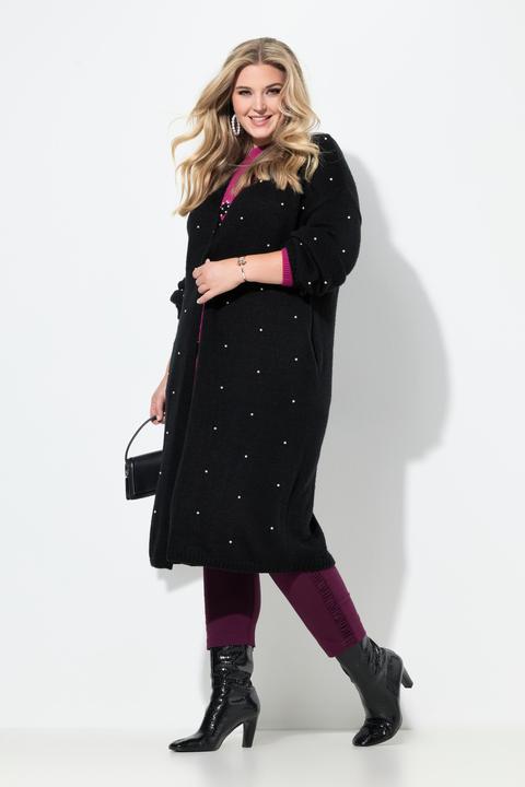 Produktbild Miamoda Long-Strickjacke, Zierperlen, Ballon-Langarm (58)