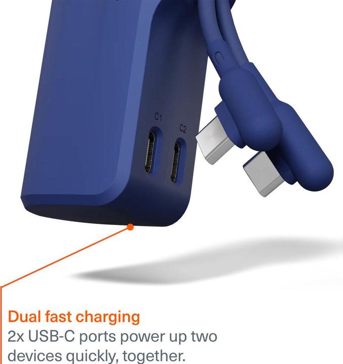 Produktbild Cygnett Battery bank Thumboost 5K Powerbank con cavo integrato (BLU) (CY5357PBCHE) (5000 mAh, 18.50 Wh)