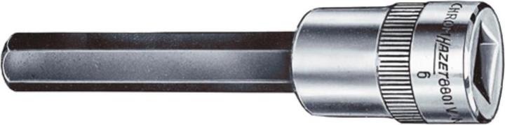 Actual product image HAZET Screwdriver socket 8801-4 ∙ Square, hollow 10 mm (3/8 inch) ∙ Inside hexagon profile ∙ 4 mm (4 mm)
