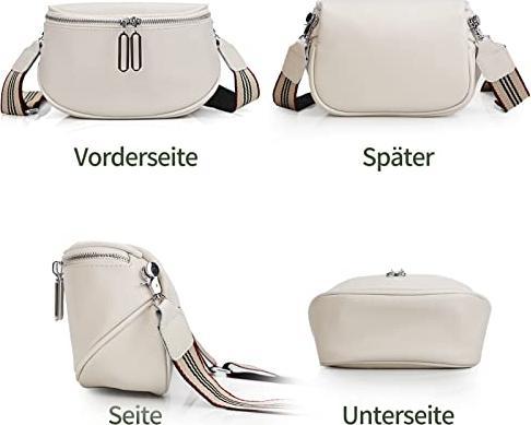 Produktbild Only-Bags.Store Crossbody Bag Breiter Riemen, Leder Umhängetasche, Fanny Pack Stylish, Handtasche Umhängetasche mit