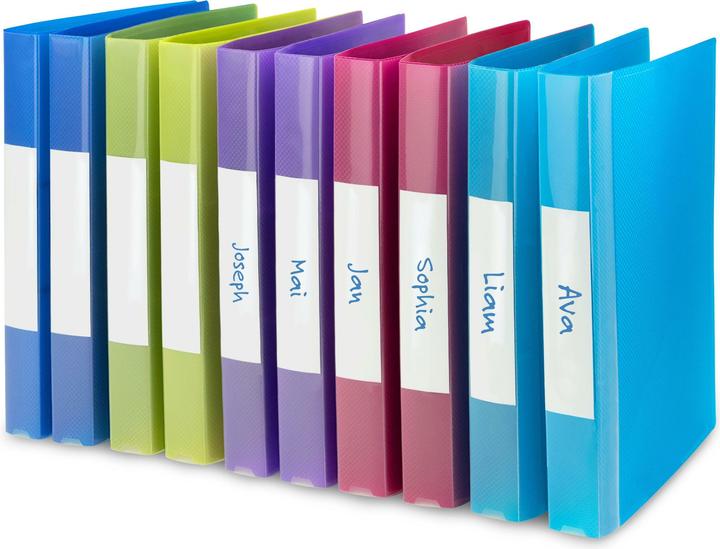Rapesco 10 classeurs à anneaux ® 2 anneaux vert, bleu, rose, violet, bleu clair 3,7 cm DIN A4 (A4, 37 mm, 1 pièce(s))