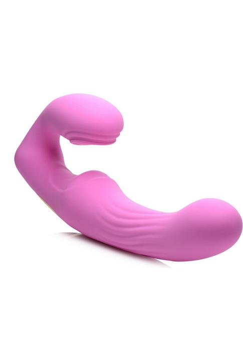 XR Brands UPulse Vibrierender halterloser Strapon aus Silikon Rosa