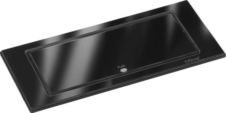 Productafbeelding Schulte Elektrotechniek Stopcontactelement EVOLINE Backflip glas zwart, 2 stopcontacten, 1 USB type C