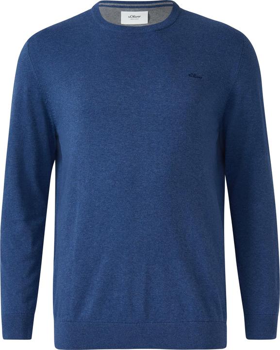 Produktbild s.Oliver Strickpullover Baumwollpullover mit Logo-Stickerei (3XL)