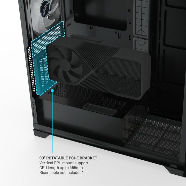 Produktbild Valkyrie VK02 LCD Black (ITX, ATX, mATX, Mini-ITX)