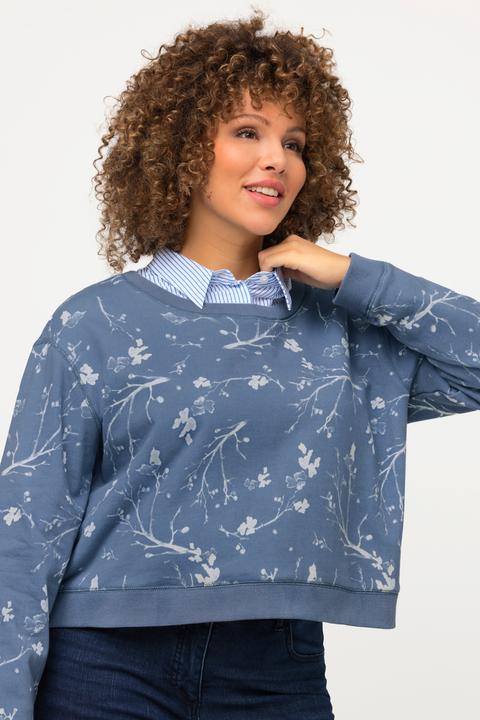 Produktbild Ulla Popken Sweatshirt, Oversized, kurz, Rundhals, Langarm (46, 48)
