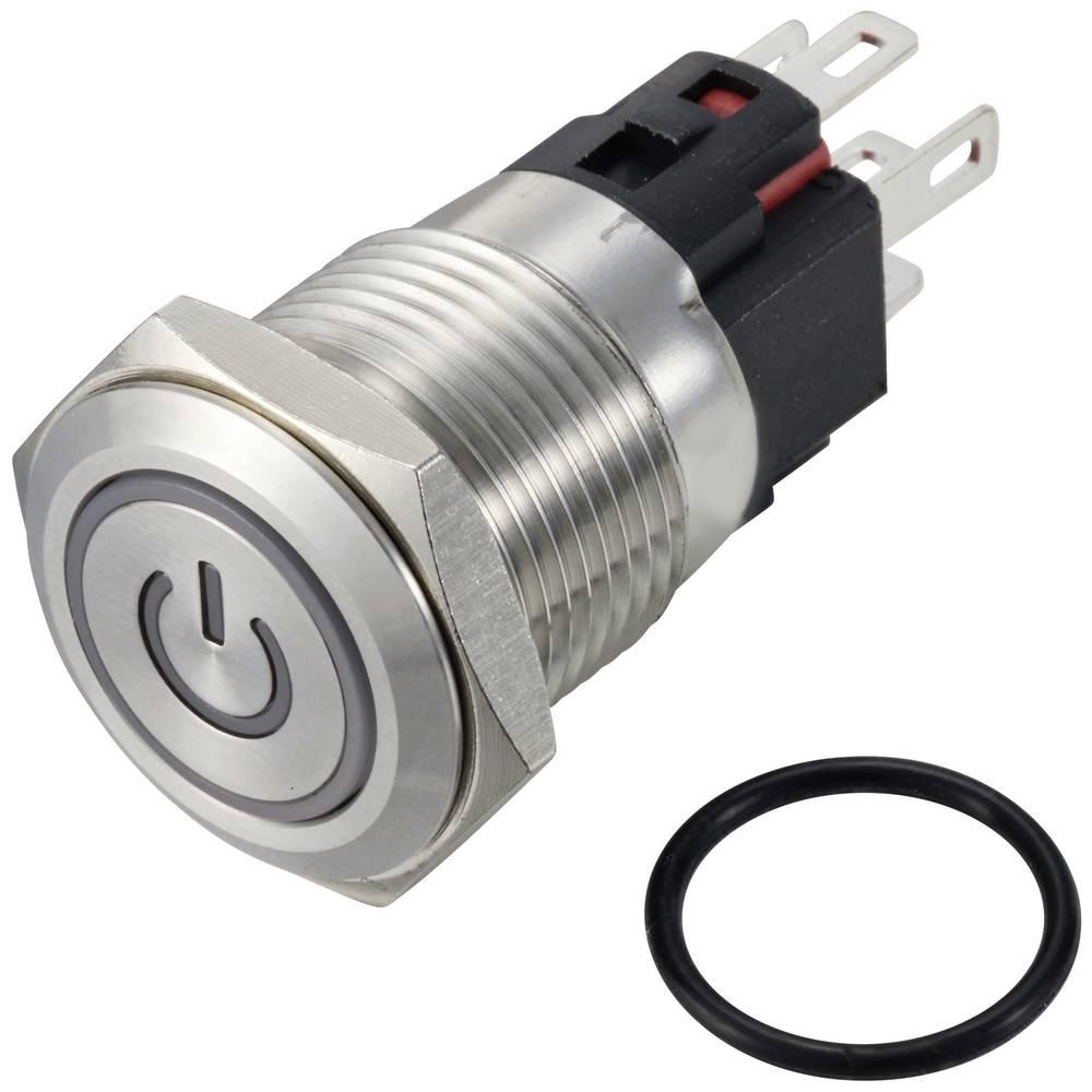 Tru Components TC-12647420 Druckschalter 250 V/AC 3 A 1 x Aus/(Ein) IP65 Grün r, Taster + Schalter, Grün