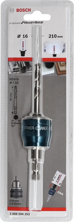 Image du produit Bosch Professional Zubehör Adaptateur "Power Change" - SDS-plus - avec mèche de centrage (7.15 millimètres)