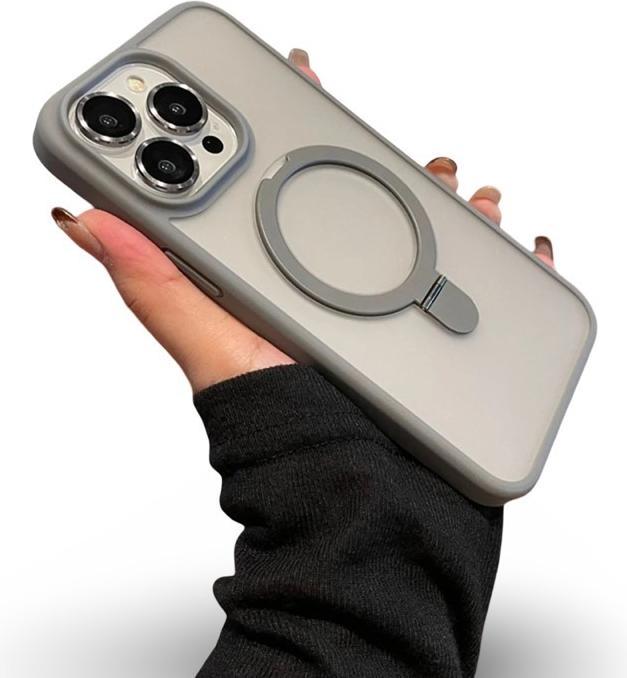 Actual product image RPD iPhone 16 Pro - MagSafe Stand Etui mit Kameraschutz, grau, Matt (Apple iPhone 16 Pro)