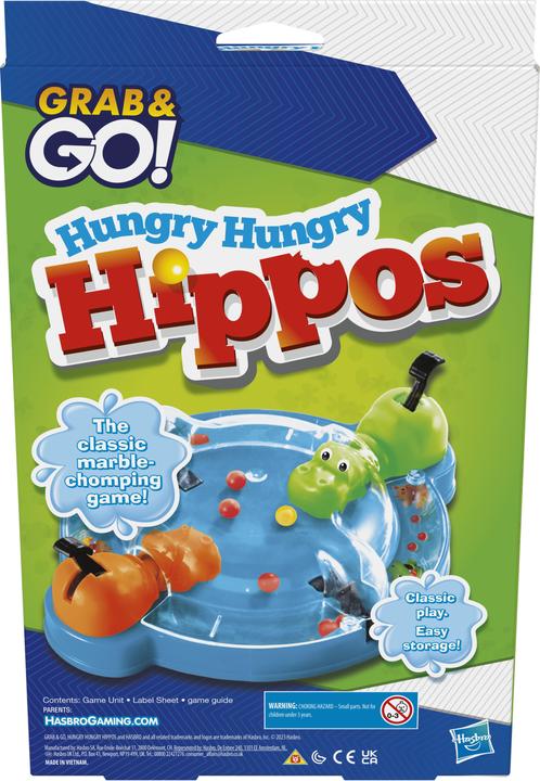 Actual product image Hasbro Gaming Hungry Hungry Hippos Grab & Go