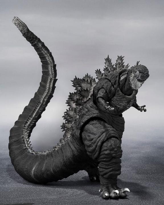 Actual product image Bandai Godzilla S.H. MonsterArts Action Figure Godzilla (2016) The Fourth Orthochromatic Version 18 cm