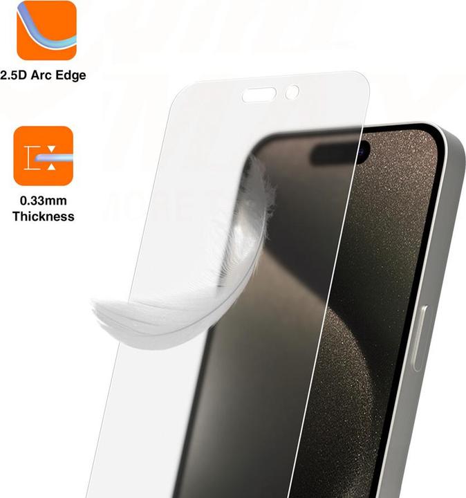 Actual product image Vmax tempered glass 0.33mm clear glass for iPhone 14 6,1" matte (1 pcs., Apple iPhone 14)