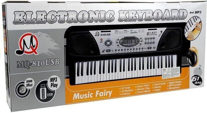 Produktbild Lean Toys Tastatur MQ-810 MP3 mit Mikrofon 61 Tasten
