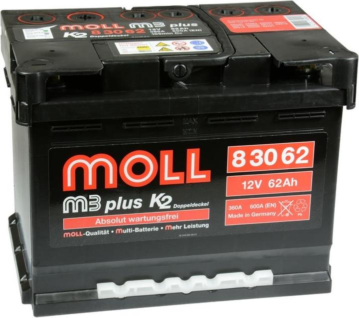 Actual product image MOLL M3-Plus (12 V, 62 Ah, 600 A)