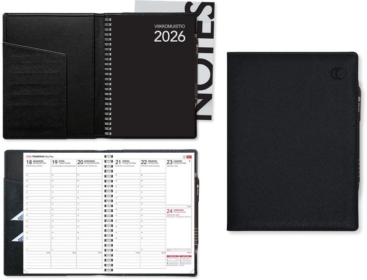 Produktbild RCK Weekly Planner Plus 2026, black (A5)