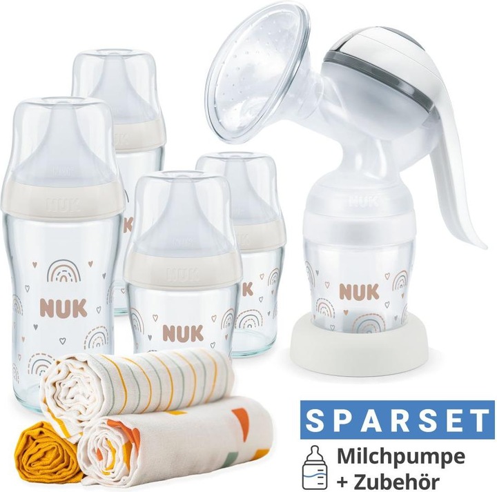 Produktbild NUK Milchpumpen Premium Still-Set Basic 8-tlg. - Handmilchpumpe