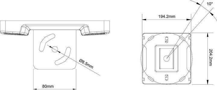 Produktbild Multibrackets Beamer TV Deckenhalterplatte,weiss max 90kg (Dach)
