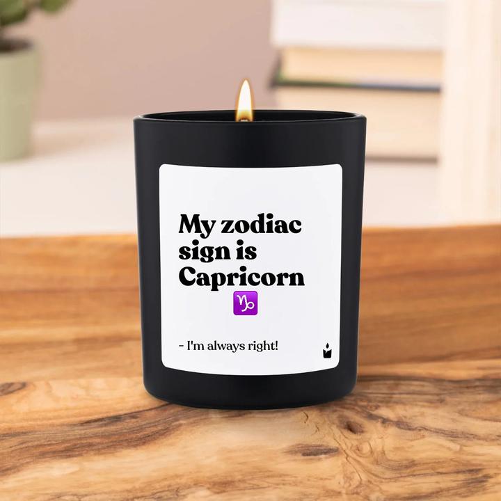 Image du produit Chatty Candles Duftkerze Woody My zodiac sign is Capricorn - I'm always right!