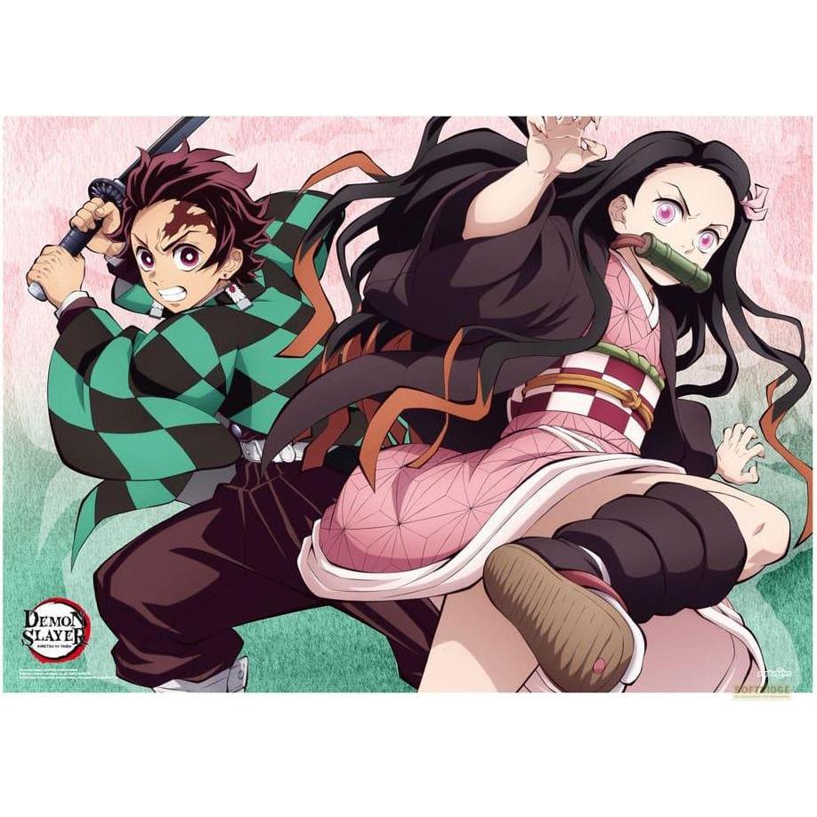 POPbuddies, Bilder, Demon Slayer: Kimetsu no Yaiba Fabric Poster Tanjiro And Nezuko 84 x 118 cm (84 x 118 cm)