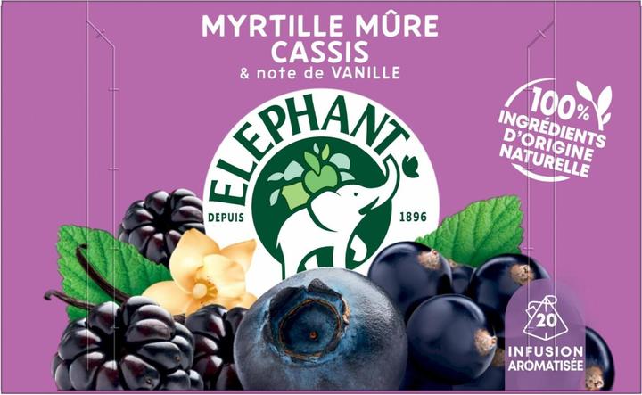 Immagine prodotto Elephant Infuso Myrtille Múre Cassis (40 g)