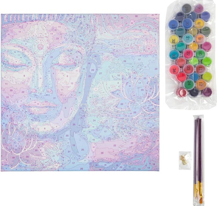 Produktbild Craft Buddy Malen nach Zahlen Bild-Set 30x30cm Buddha