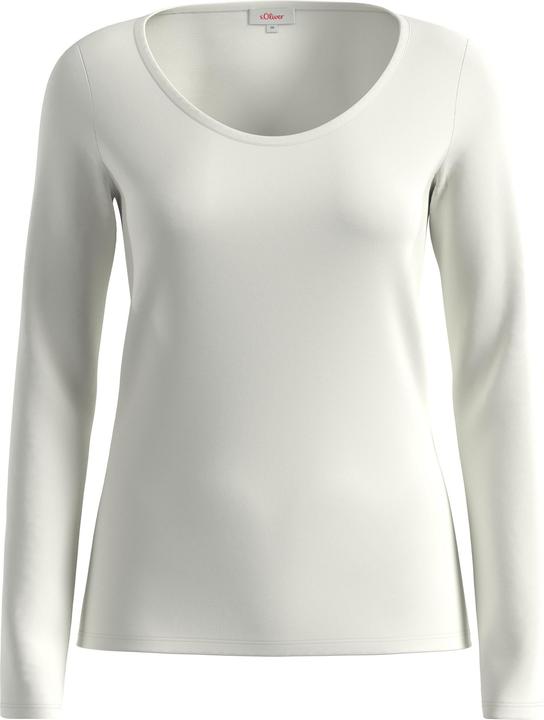 Actual product image S.Oliver T-Shirt Langarmshirt mit tiefem Rundhalsausschnitt (44)