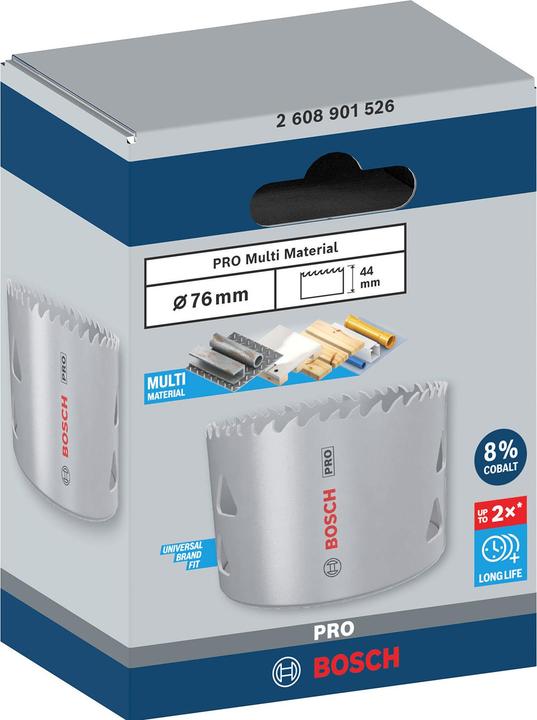 Productafbeelding Bosch Professional Zubehör PRO Multimateriaal gatenzaag, 76 mm, met schroefdraad (76 mm)
