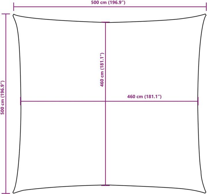 Produktbild vidaXL Sonnensegel (500 x 500 cm)
