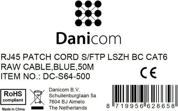 Produktbild Dsit CAT 6 Netzwerkkabel LSOH (S/FTP, CAT6, 50 m)