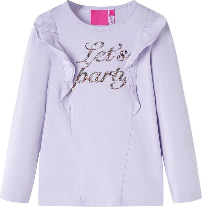 Produktbild VidaXL Kinder-Langarmshirt Helllila 128,Material: 95 % Baumwolle. 5 (128)