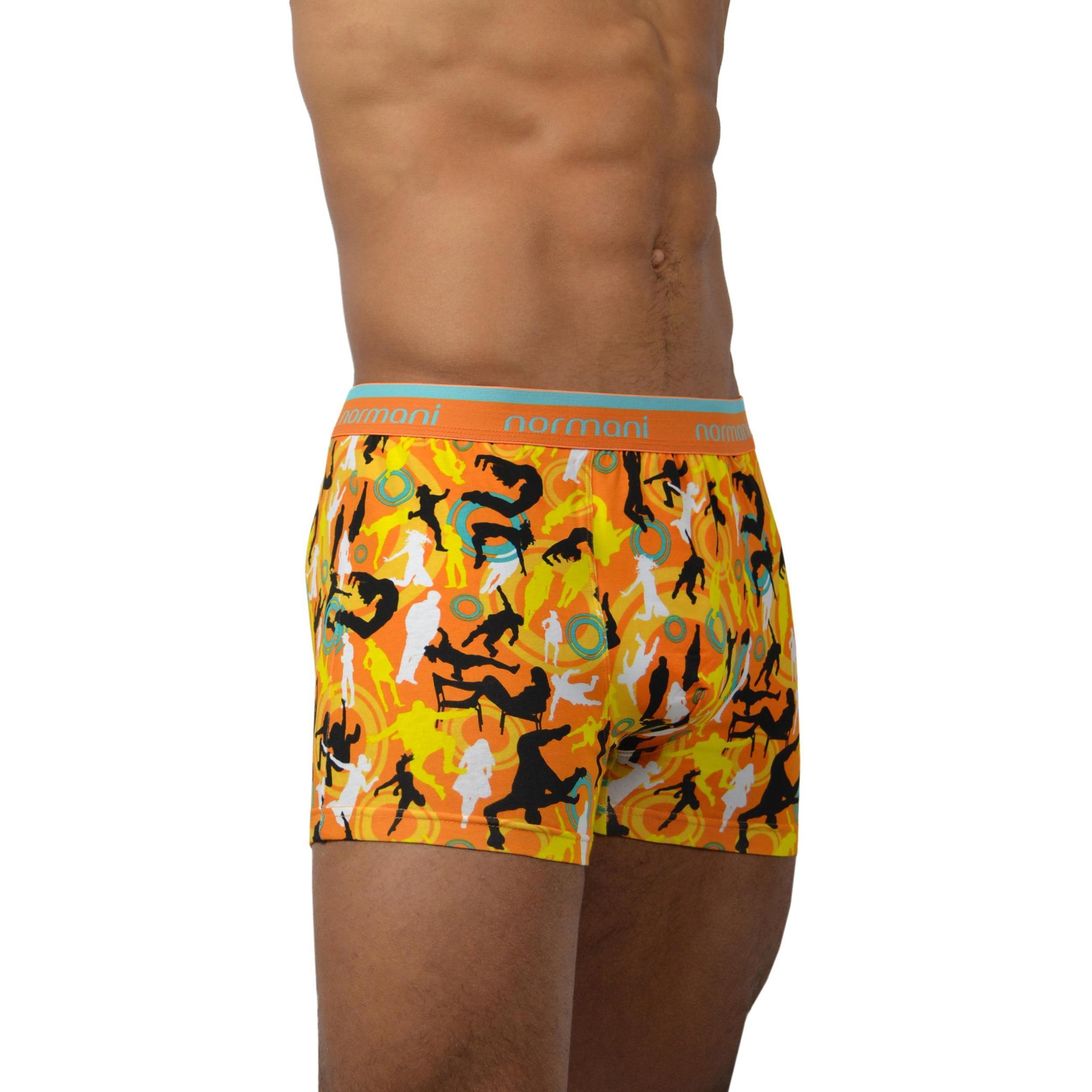 Thumbnail - Normani, Herren, Unterhosen, 6 Stück Retro Boxershorts aus Baumwolle, Orange, (M, 6er Pack)